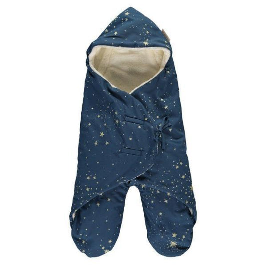 Nobodinoz Kiss Me Baby / Car Seat /Stroller Wrap Gold Stella Night Blue - Scandibørn