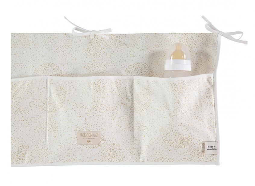 Nobodinoz Merlin Crib Organiser in Gold Bubble / White - Scandibørn