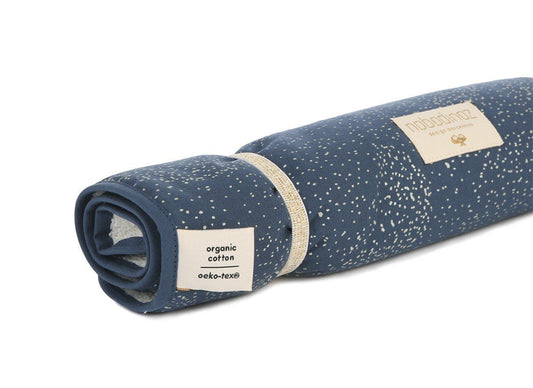 Nobodinoz Nomad Changing Pad in Gold Bubble / Night Blue
