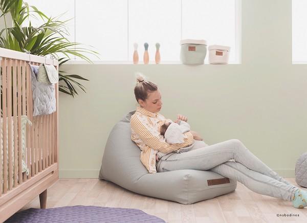 Nobodinoz Oasis Bean Bag in Provence Green - Scandibørn