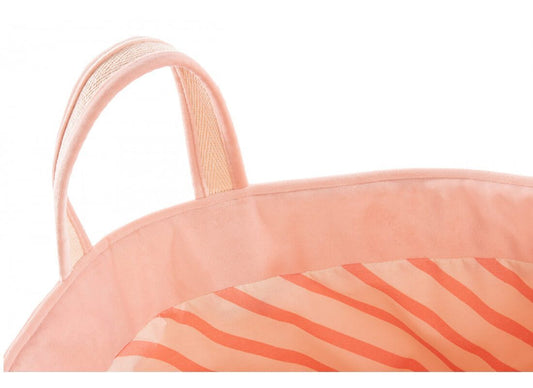 Nobodinoz Savannah Velvet Toy Bag in Bloom Pink