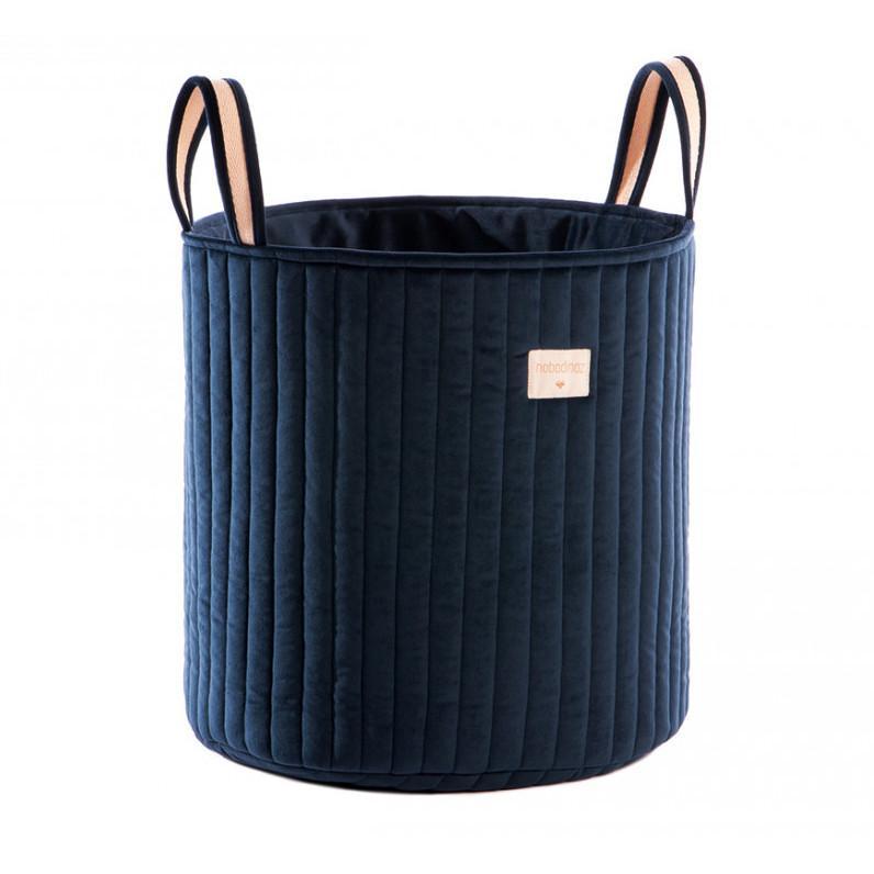 Nobodinoz Savannah Velvet Toy Bag in Night Blue - Scandibørn