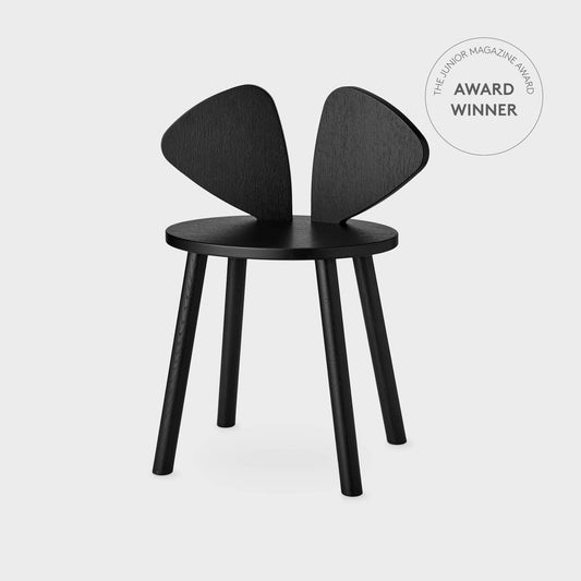 Nofred Mouse School Chair in Black (6-10 Years) - Scandibørn