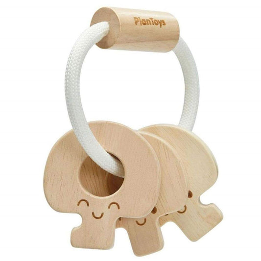 Plan Toys Baby Key Rattle in Natural - Scandibørn