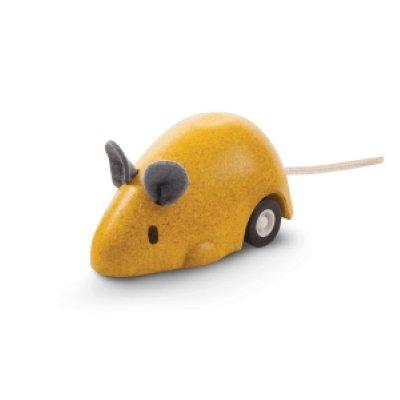 Plan Toys Moving Mouse Toy in Yellow - Scandibørn