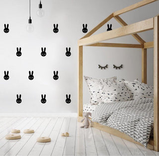 Pom Le Bon Homme Bunny wall transfers in black