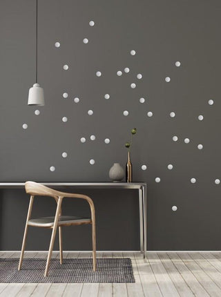 Pom Le Bon Homme Dotty wall transfers in silver - Scandibørn