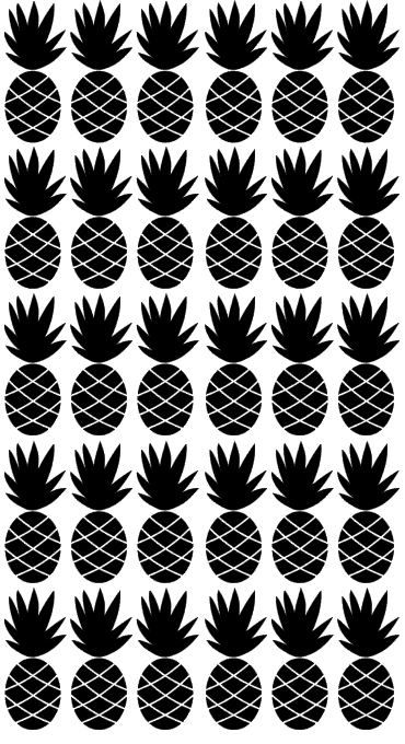 Pom Le Bon Homme Pineapple wall transfers in black - Scandibørn