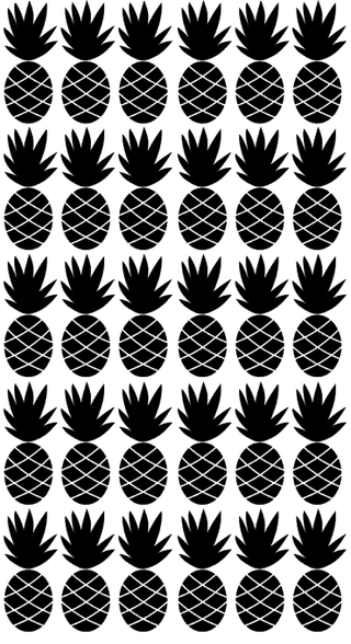 Pom Le Bon Homme Pineapple wall transfers in black - Scandibørn