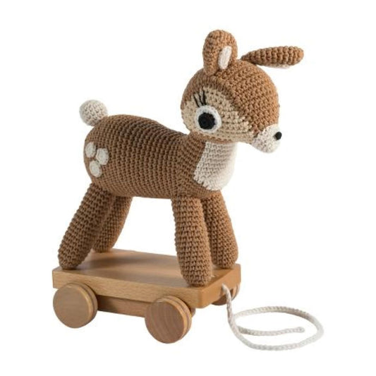 Sebra - Crochet Pull Along Toy Dixi the Deer - Scandibørn