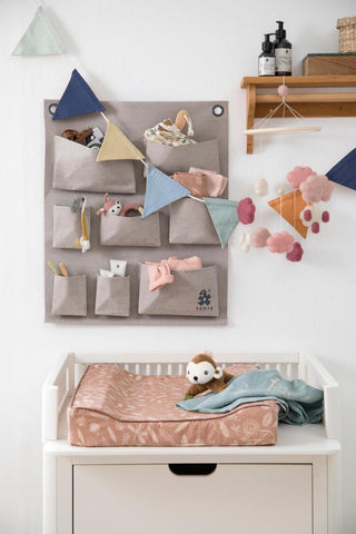 Sebra Double-Sided Bunting - Cotton Candy / Denim Blue - Scandibørn