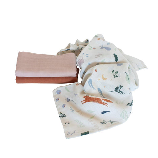 Sebra Organic Muslins 3-Pack in Daydream - Scandibørn