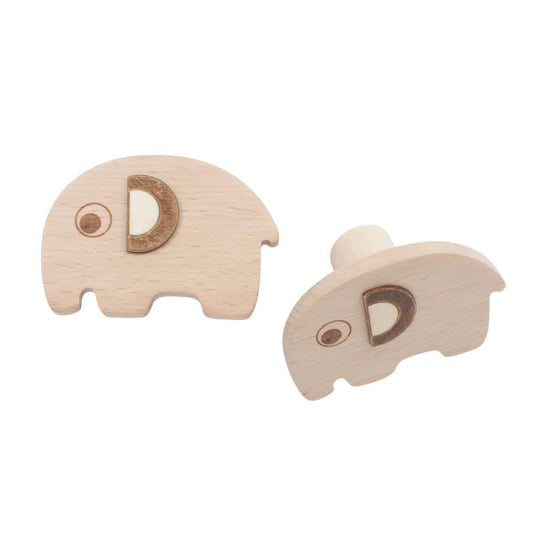 Sebra Set of 2 Wall Hooks - Elephant - Scandibørn