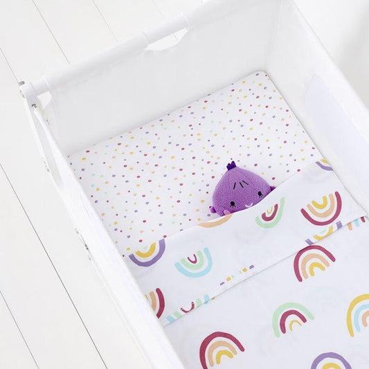 Snüz Crib 2 Pack Fitted Sheets in Colour Rainbow - Scandibørn