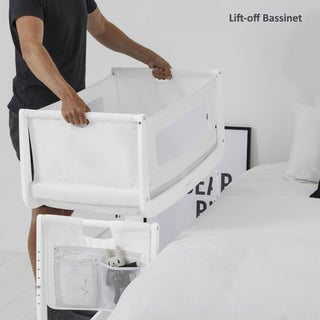 SnuzPod 4 - Bedside Crib 3 in 1 in White (with mattress) - Scandibørn