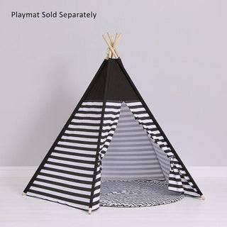 Snuzpod Kids Teepee Play Tent Black Stripe - Scandibørn