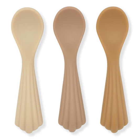 Konges Slojd 3 Pack Silicone Spoons in Shell