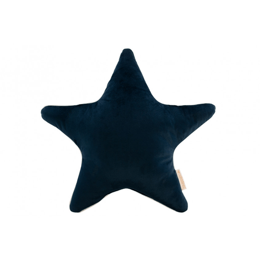 Nobodinoz Aristote Star Velvet Cushion in Night Blue