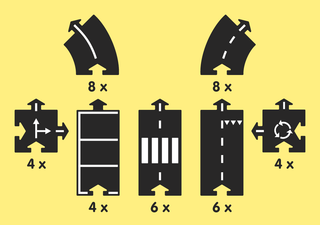 WayToPlay Car Track King of the Road playset - 40 Pieces - Scandibørn