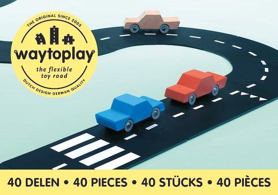 WayToPlay Car Track King of the Road playset - 40 Pieces - Scandibørn