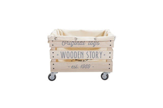 Wooden Story - Wooden Storage Cart on Wheels - Scandibørn