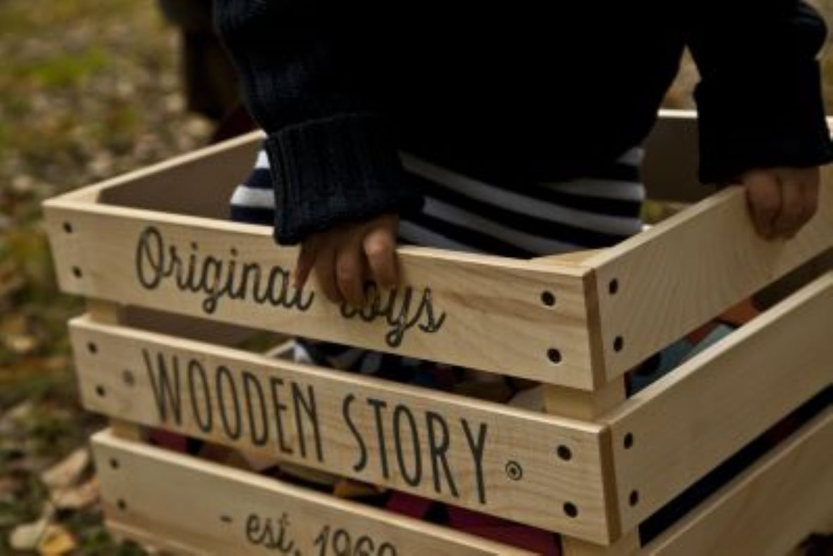 Wooden Story - Wooden Storage Cart on Wheels - Scandibørn