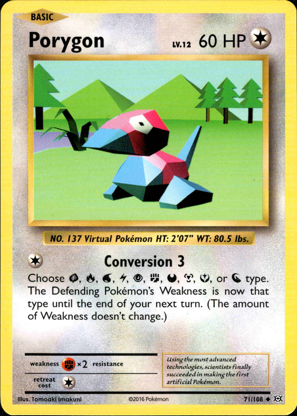 Porygon 71 108 Evolutions Card Cavern Trading Cards Llc