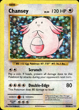 Pokemon Cards Xy Evolutions Chansey 70 108 Rare Holo Rh Toys Hobbies Collectible Card Games