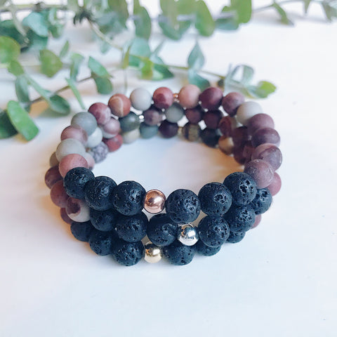 Crazy Lace Agate Diffuser Bracelet
