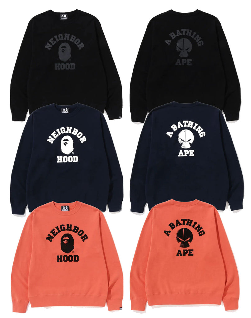 A BATHING APE BAPE x NEIGHBORHOOD RELAXED FIT CREWNECK