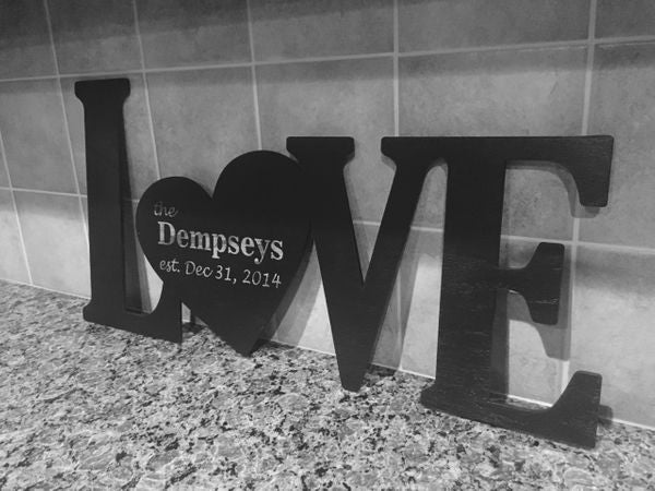 Love Sign Wedding Date
