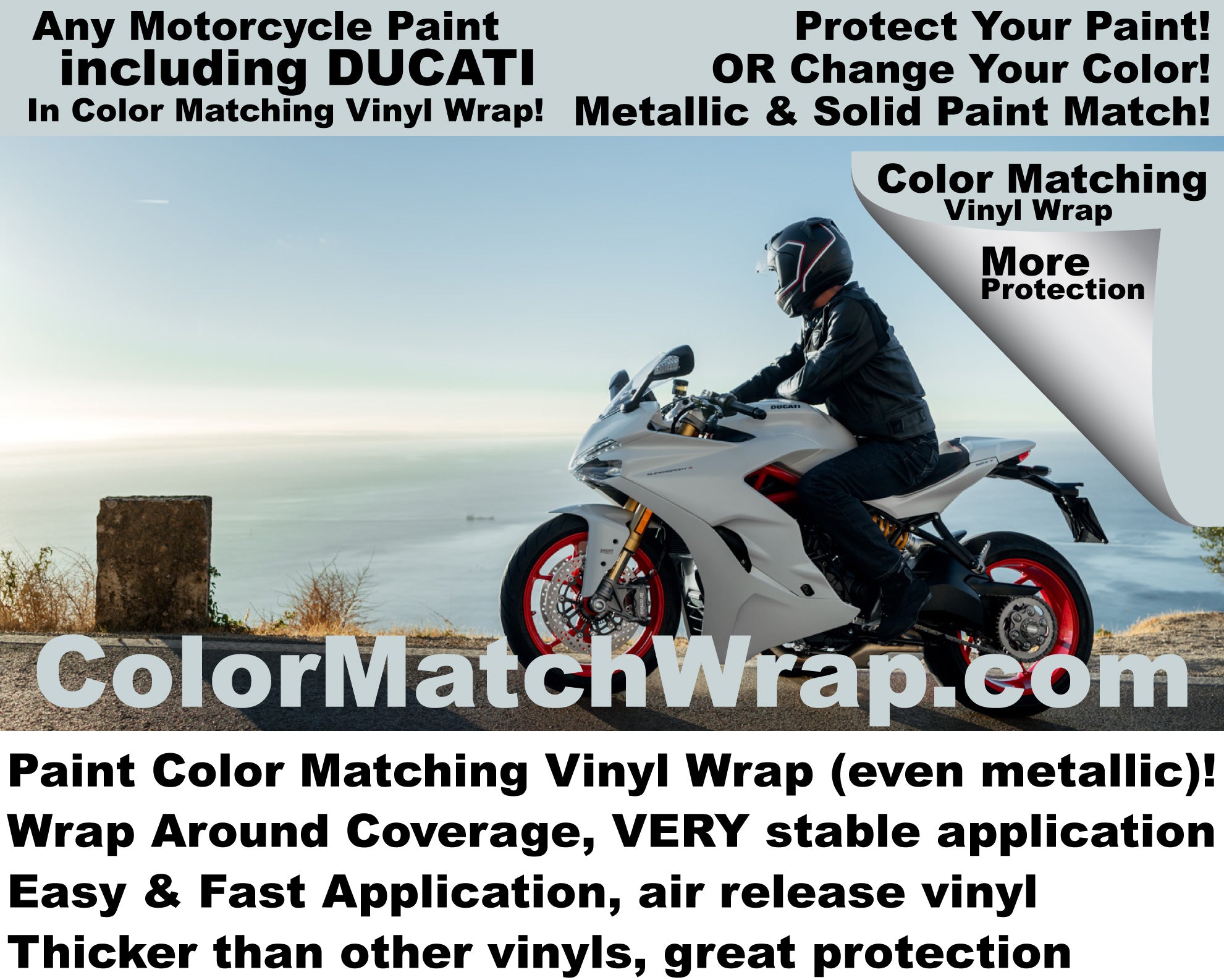 match any motorcycle paint in vinyl wrap