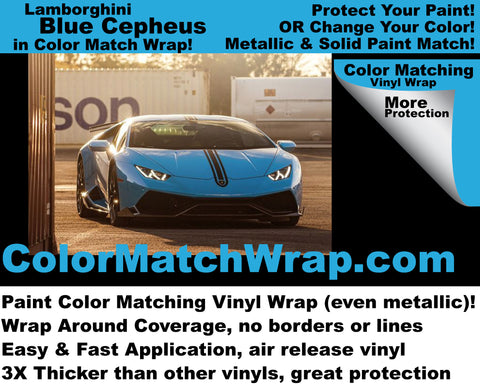 lamborghini blu cepheus in a custom vinyl wrap