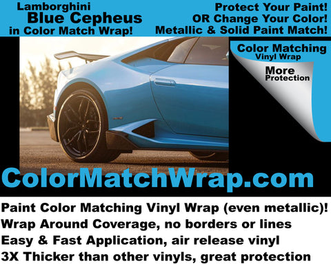 Lambo Blu Cepheus - Buy any lamborghini color in a vinyl wrap