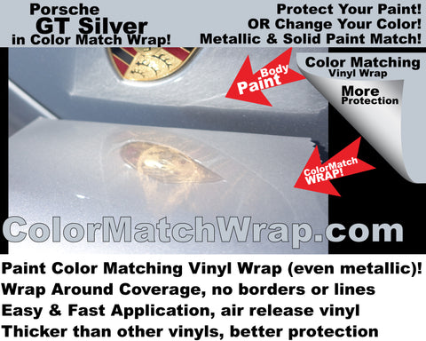 porsche paint color vinyl wrap - Porsche GT Silver M7Z