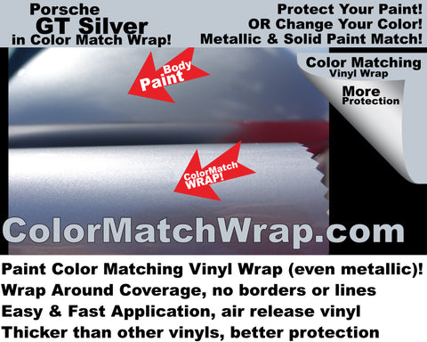 porsche paint color in vinyl wrap - Porsche GT Silver M7Z