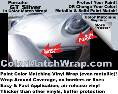 get porsche paint color in vinyl wrap - Porsche GT Silver M7Z