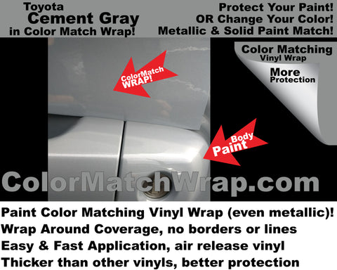 paint matching vinyl Toyota Cement Gray color 1H5