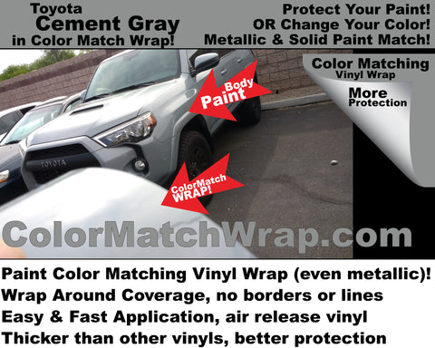 body paint matching vinyl Toyota Cement Gray color 1H5