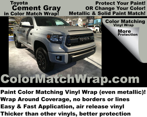 Available Now! Toyota Cement Gray 1H5 Vinyl Wrap