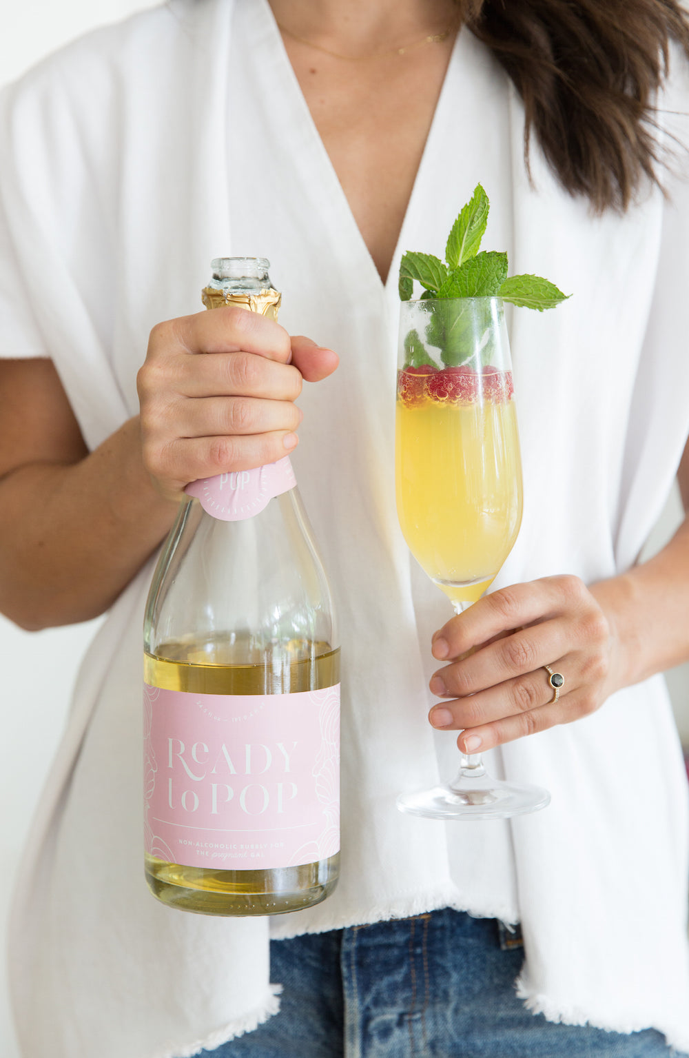A build-your-own Mimosa bar with Ready to Pop