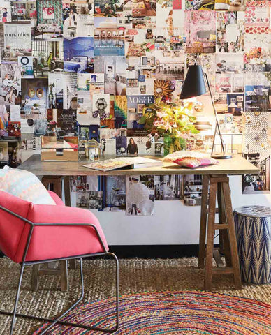 inspiration moodboard blog interiors design trends elle office desk