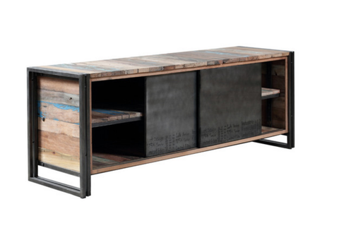 edito tv sideboard recycled boatwood industrial upcycled timber trend