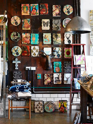 byron bay ahoy trader jai interior design trend crosses crucifix vavoom ceramic wallart