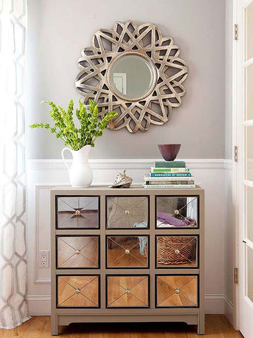 mirrored furniture cabinet interiors trend easy to clean modern