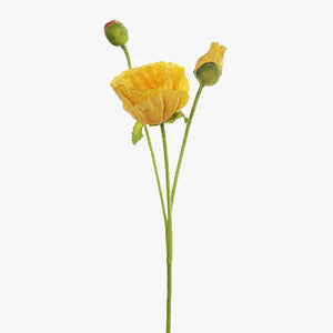 Artificial Flora Poppy Spray Gold 57CML
