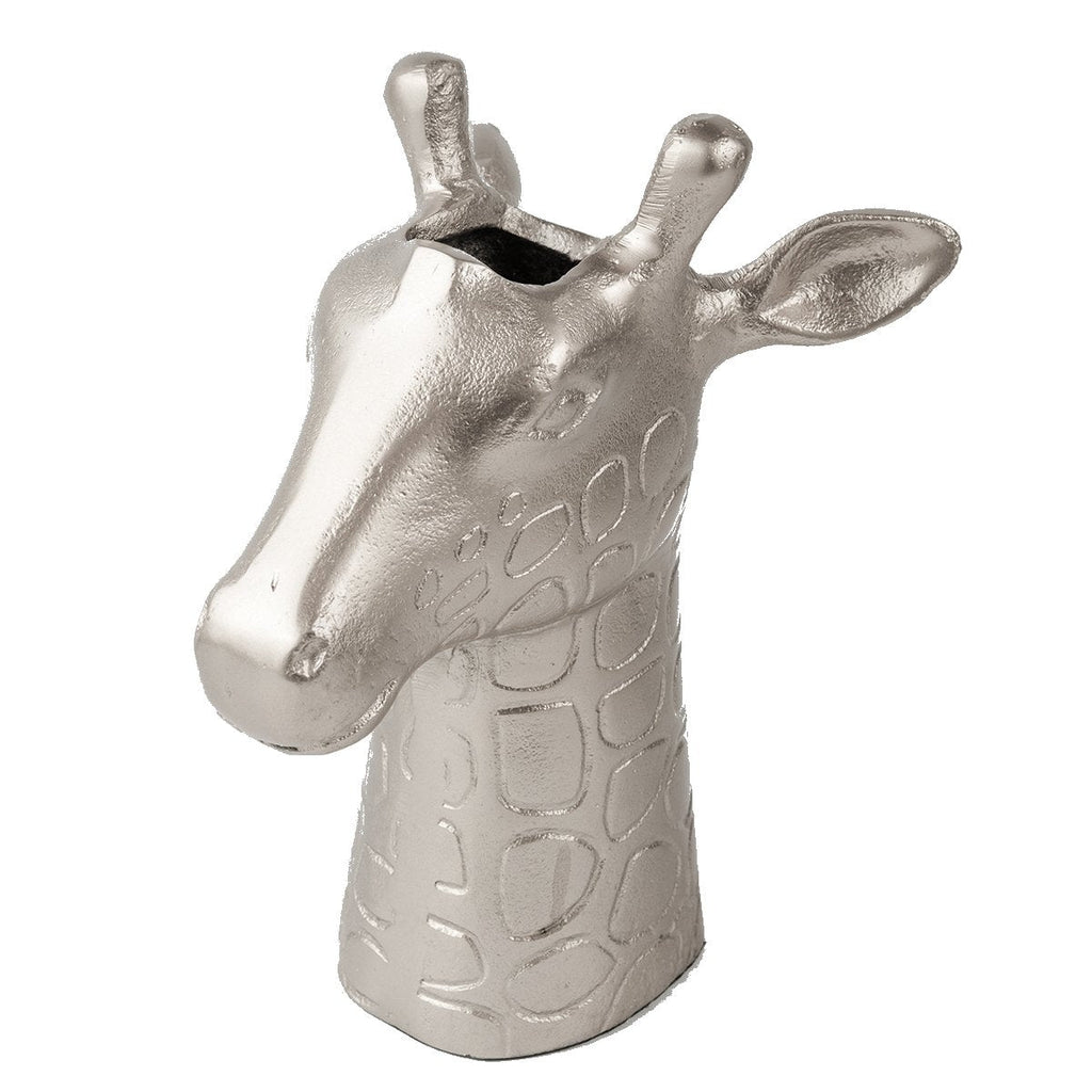 Buy The Giraffe Vase Raw Nickel Aluminium Online Vavoom