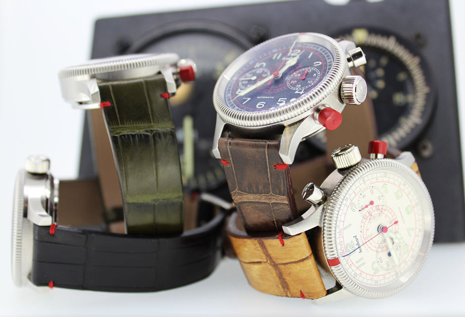 alligator watchbands and leather strap