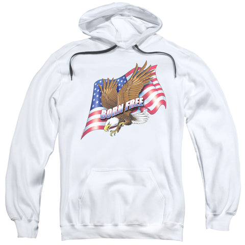 BORN FREE-ADULT PULL-OVER HOODIE-WHITE-MD