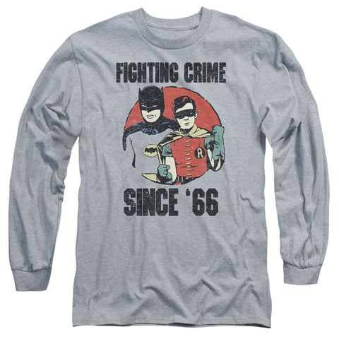 BATMAN CLASSIC TV/SINCE 66-L/S ADULT 18/1-ATHLETIC HEATHER-MD